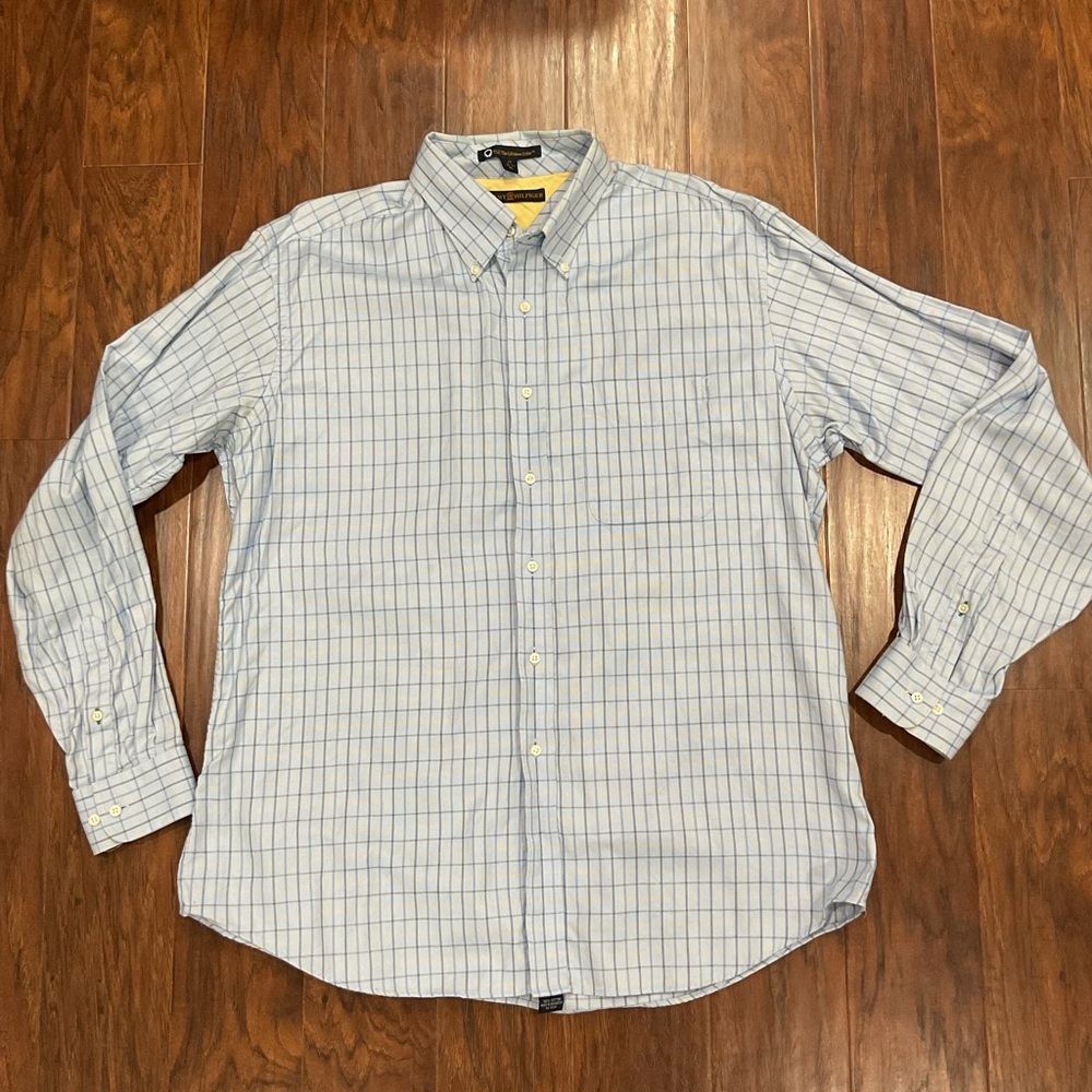 Tommy Hilfiger Light Blue Plaid Button Down Shirt